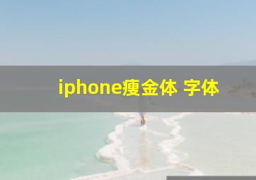 iphone瘦金体 字体